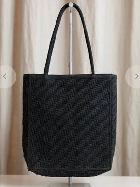 Bembien Le Tote black woven leather tote